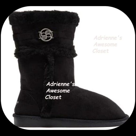BEBE Tall Faux Fur Embellished Boot - Picture 1 of 7
